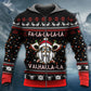 White Red Viking Valhalla Hoodie For Norse Heritage Style Outdoor Events And Comfortable Layering
