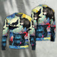 Halloween Black Wolf Starry Night Sweater For Fantasy Fans Casual Outings And Weekend Adventures