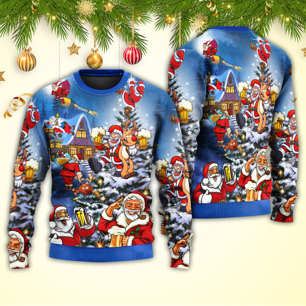 Christmas Funny Santa Holiday Cheer Sweater For Seasonal Parties Cozy Gatherings And Thoughtful Holiday Gifts