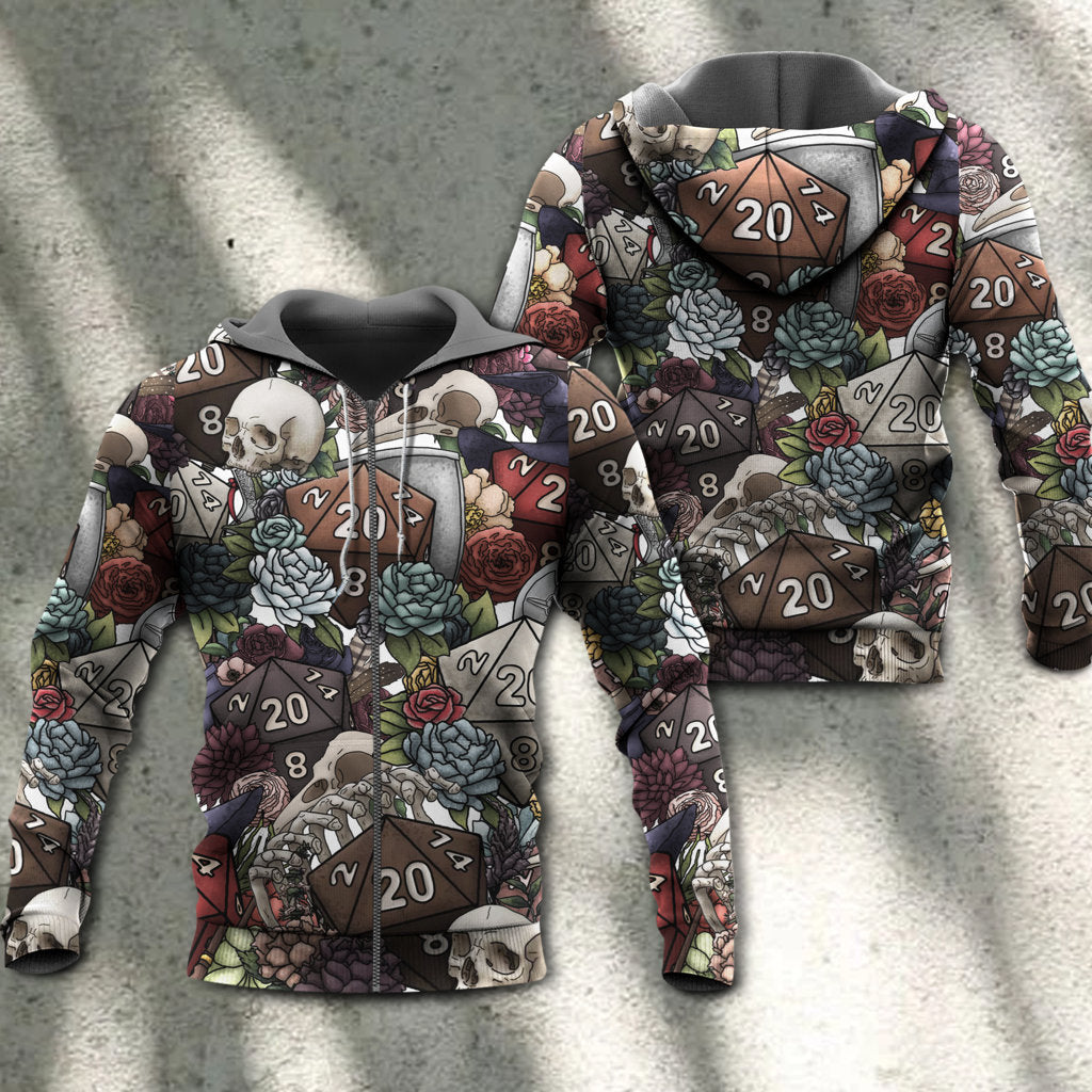 Dark Fantasy Dice Hoodie For Distinctive Streetwear Holidays And Thoughtful Gifts