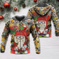 Hippie Christmas Santa Peace Love Hoodie For Seasonal Parties Casual Wear And Thoughtful Holiday Gifts
