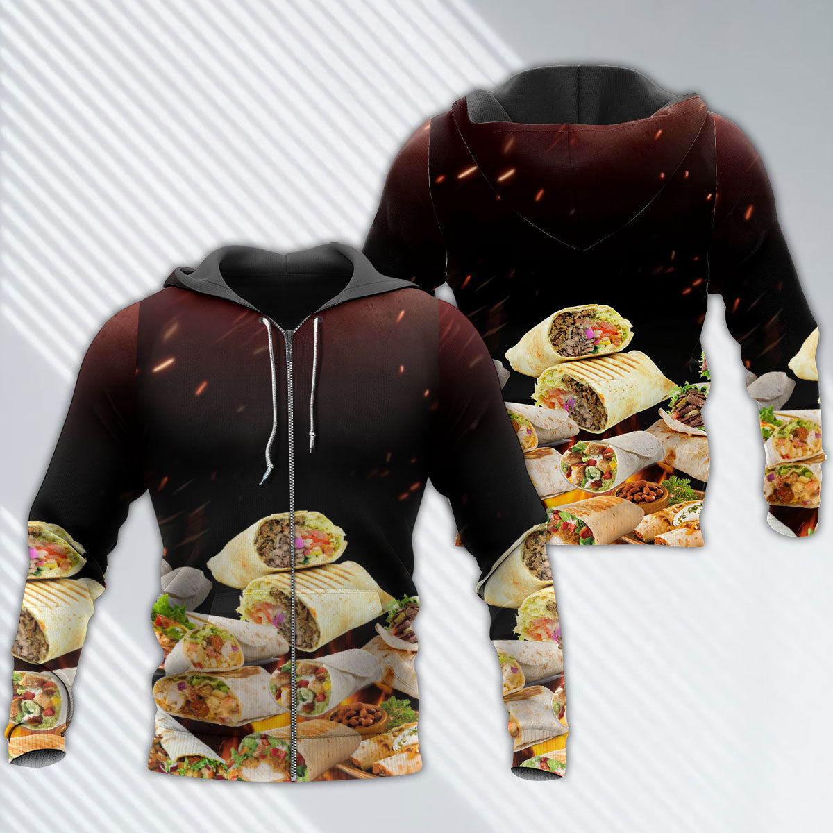 Burritos Fast Food Lover Hoodie For Relaxed Streetwear Weekend Travel And Everyday Style