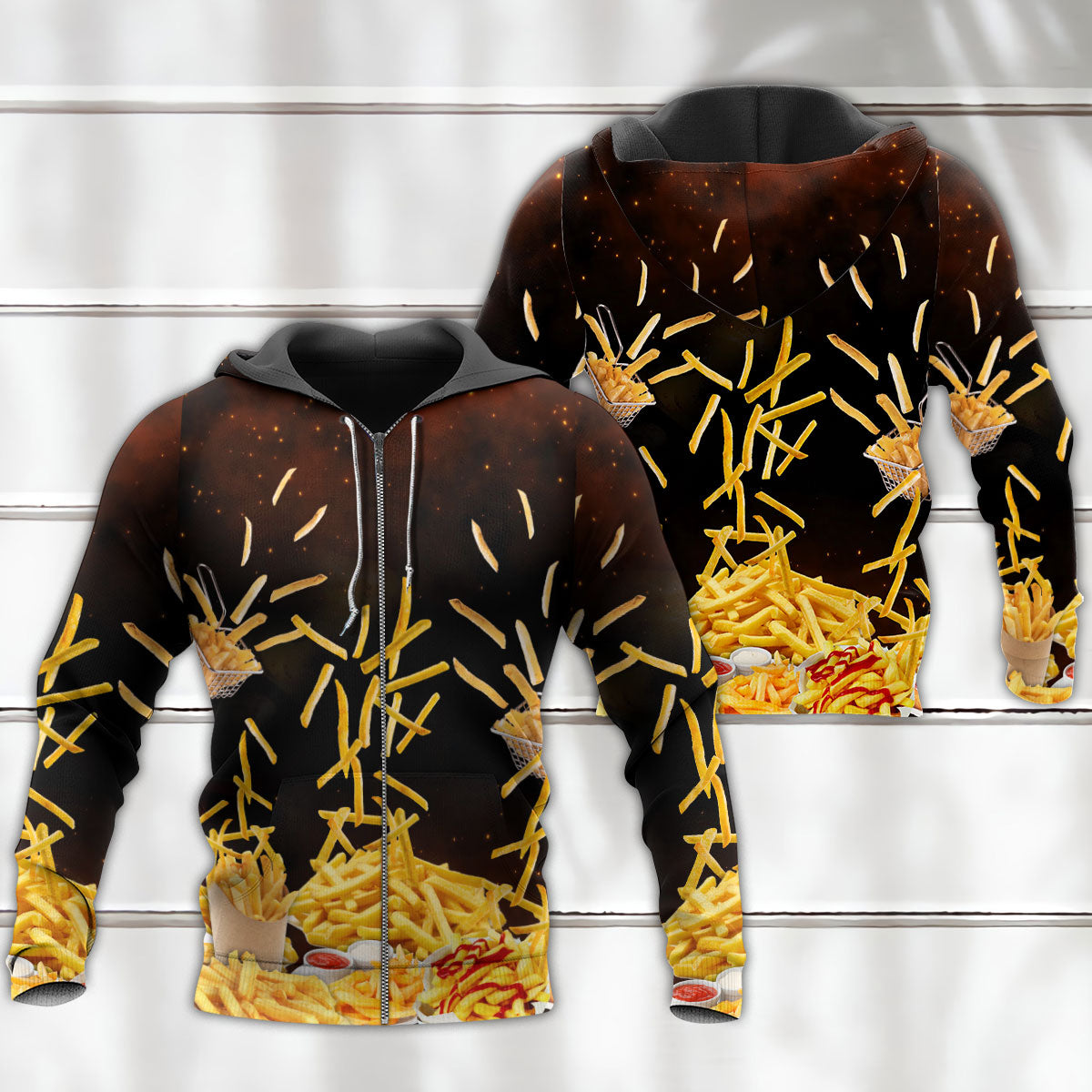 French Fries Fast Food Lover Hoodie For Everyday Wear Outdoor Adventures And Comfortable Style
