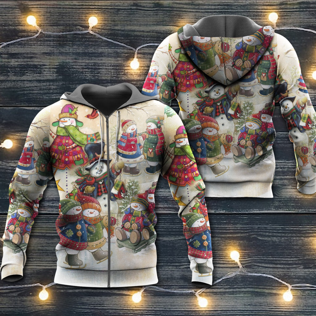 Christmas Couple Snowman Winter Love Hoodie For Christmas Events Holiday Travel And Comfortable Casual Outfits