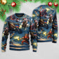 Christmas Santa Action Adventure Sweater For Winter Celebrations Family Events And Thoughtful Gifting