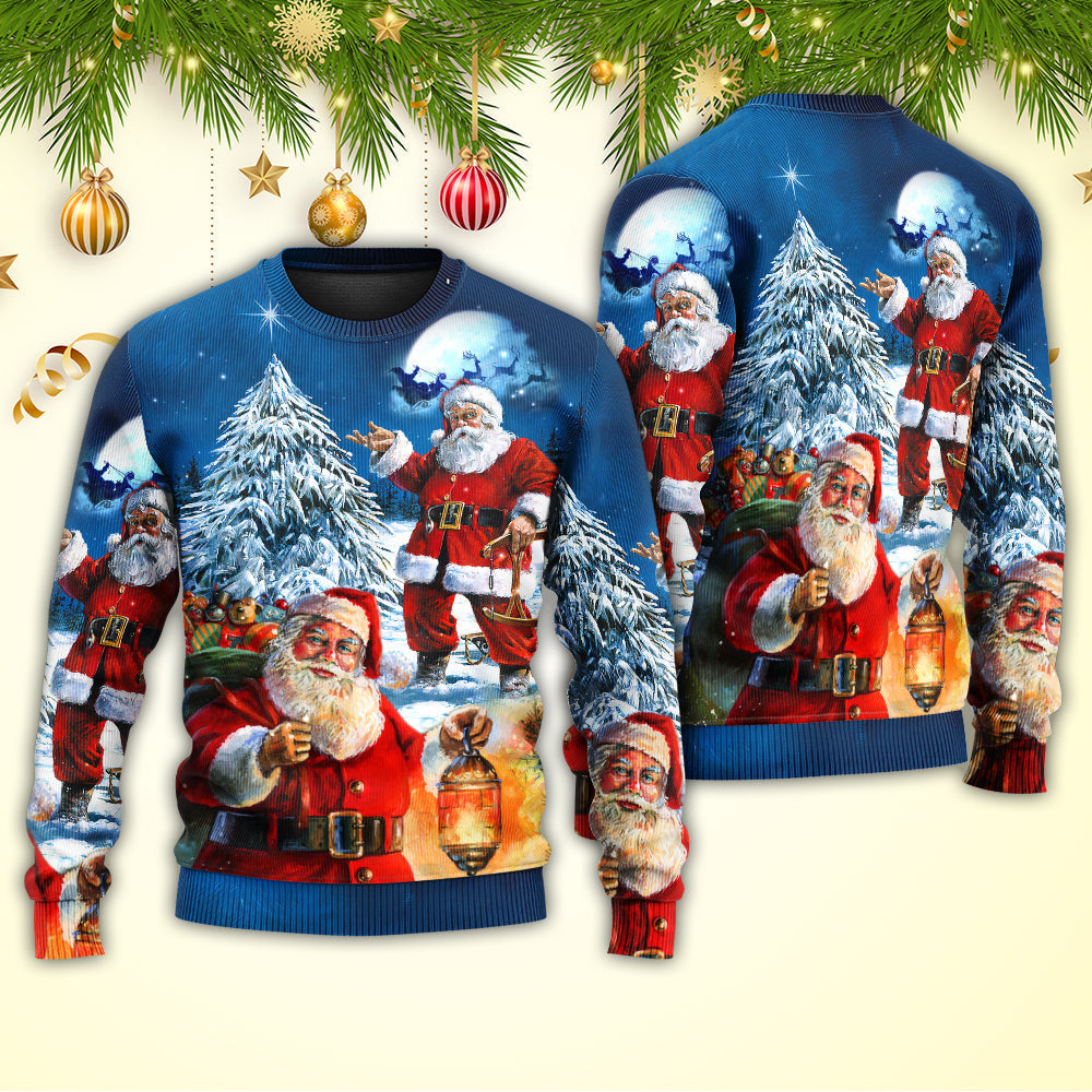 Christmas Santa Story Night Is Coming Sweater For Seasonal Parties Cozy Gatherings And Thoughtful Holiday Gifts