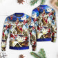Christmas Rooftop Santa Busy Night Sweater For Winter Celebrations Family Events And Relaxed Seasonal Styling