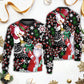 Christmas Snowy Day With Santa And Snowman Sweater For Winter Celebrations Family Events And Thoughtful Gifting