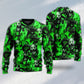 Green Flame Skull Burning Sweater For Alternative Outfits Seasonal Events And Everyday Comfort