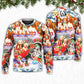 Dog Snowman Christmas Tree Merry Sweater For Winter Celebrations Family Events And Relaxed Seasonal Styling