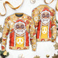 Christmas Santa Cutie Hippie Groovy Sweater For Winter Parties Seasonal Adventures And Relaxed Everyday Styling