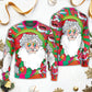 Christmas Colorful Santa Hippie Sweater For Winter Celebrations Family Events And Relaxed Seasonal Styling