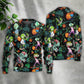 Halloween Tropical Pumpkin Fantasy Sweater For Alternative Outfits Seasonal Events And Everyday Comfort