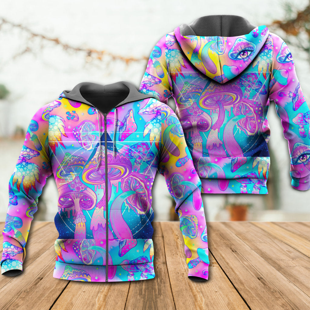 Hippie Mushroom Psychedelic Magical Eye Hoodie For Festival Adventures Daily Outfits And Gift Giving