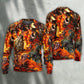 Motorcycle Skull Fire Sweater For Alternative Fashion Events And Thoughtful Seasonal Gifts