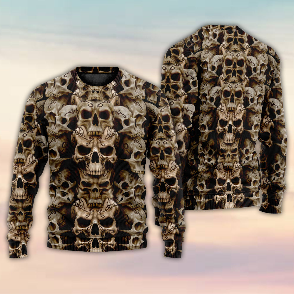 Skull Inner Darkness Sweater For Alternative Outfits Seasonal Events And Everyday Comfort