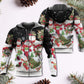 Cute Christmas Snowman Joy Cardinal Hoodie For Winter Streetwear Christmas Travel And Seasonal Home Gatherings