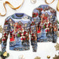 Christmas Santa Holiday Night Sweater For Holiday Travel Winter Outings And Cheerful Gift Giving