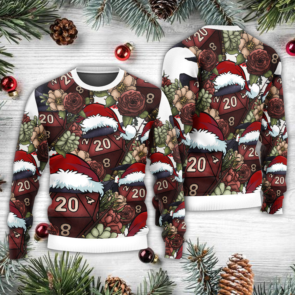 Christmas D20 Witch Dice Holiday Vibe Sweater For Festive Parties Family Photos And Comfortable Seasonal Wear