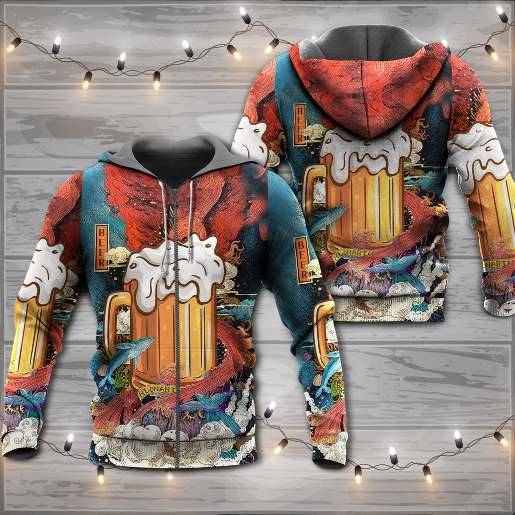 Beer Favorite Fun Lifestyle Hoodie For Casual Street Style Travel And Daily Comfort