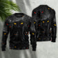 Halloween Black Cat In The Dark Sweater For Bold Streetwear Travel And Relaxed Everyday Styling