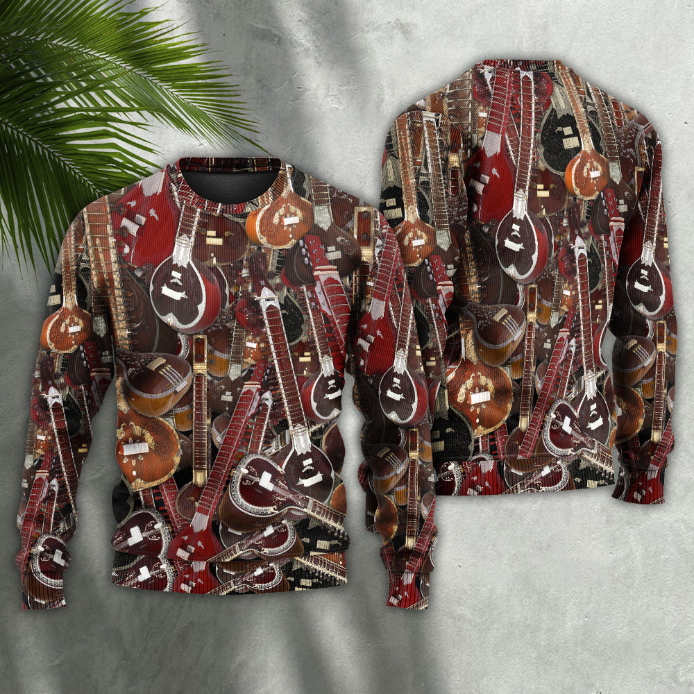 Sitar Music Sweater For Casual Gatherings Weekend Trips And Thoughtful Gifts