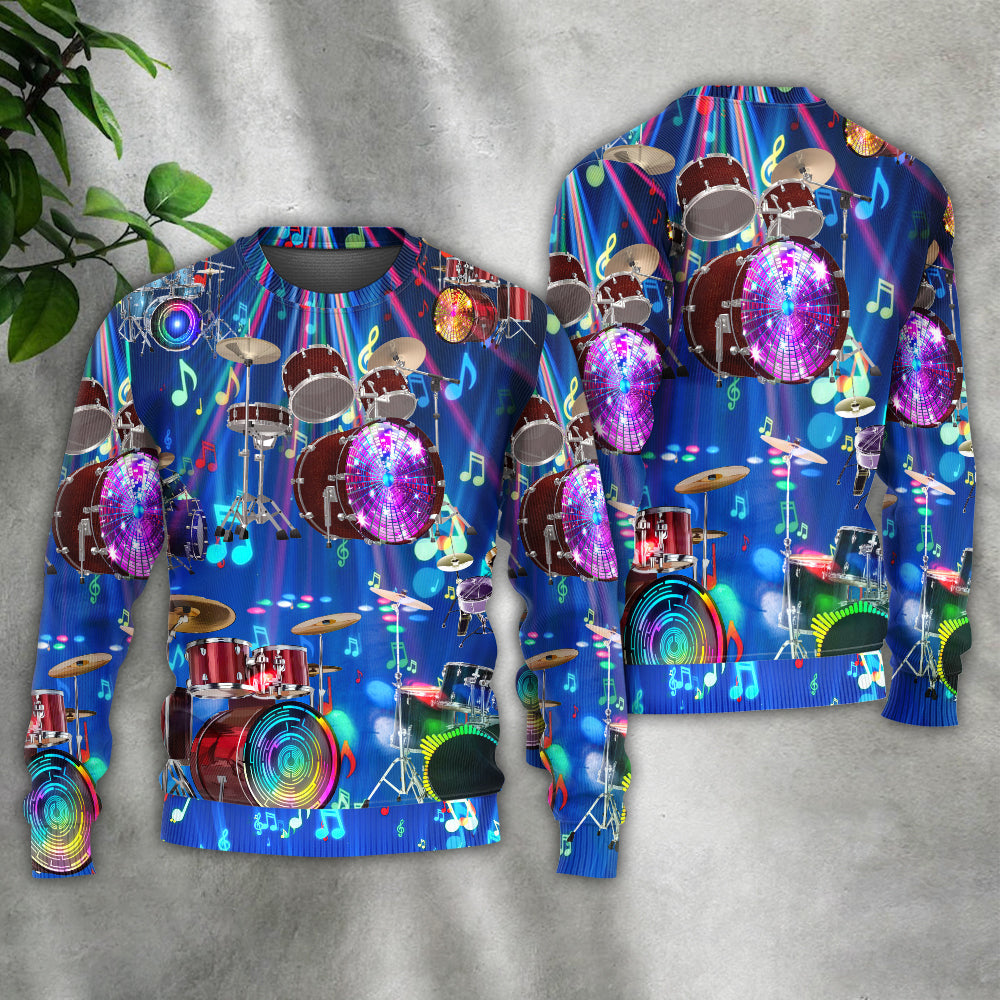 Drum Is My Neon Light Sweater For Casual Wear Festivals Travel And Thoughtful Gifting