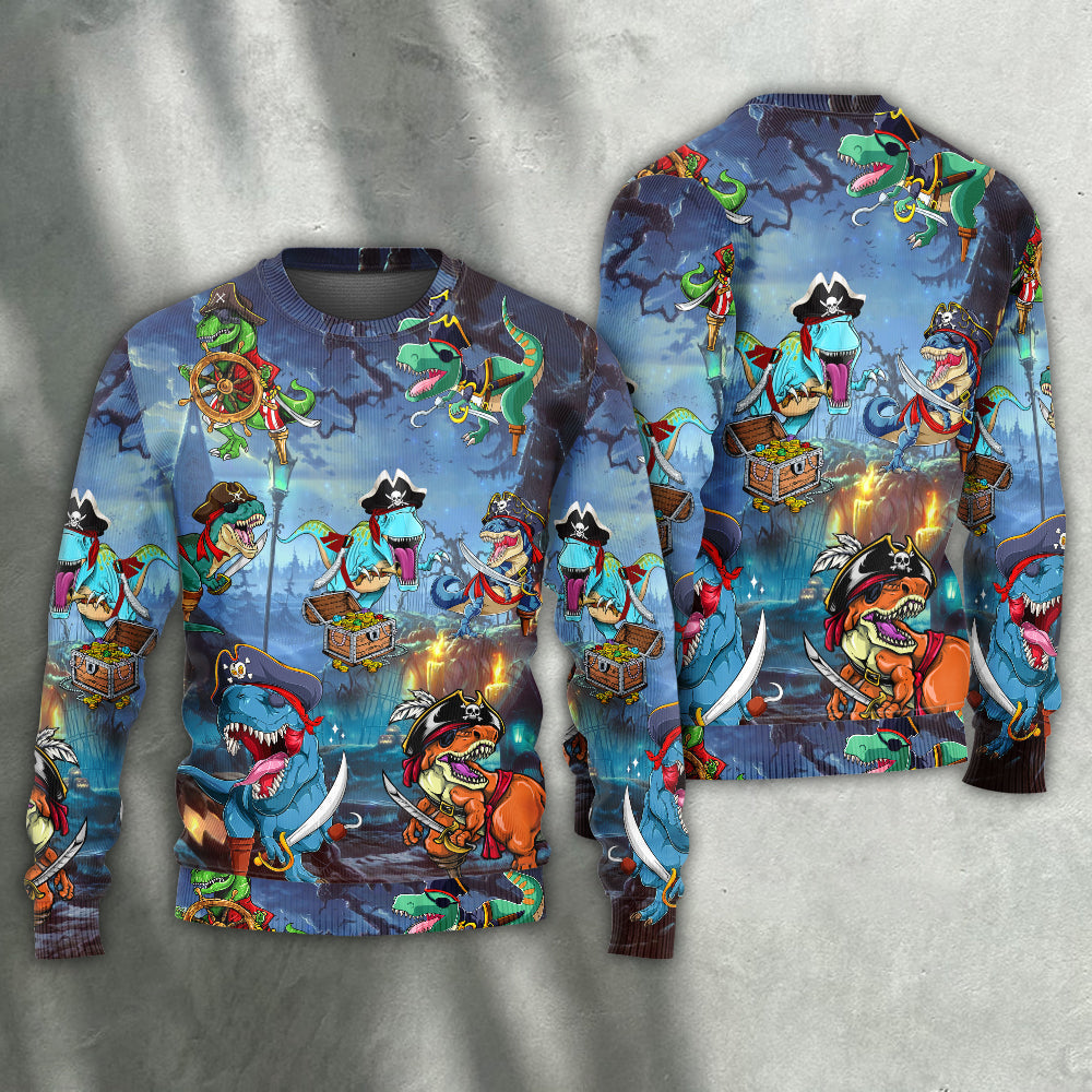 Halloween Pirate Dinosaur Fantasy Sweater For Halloween Events Weekend Outings And Creative Gift Giving