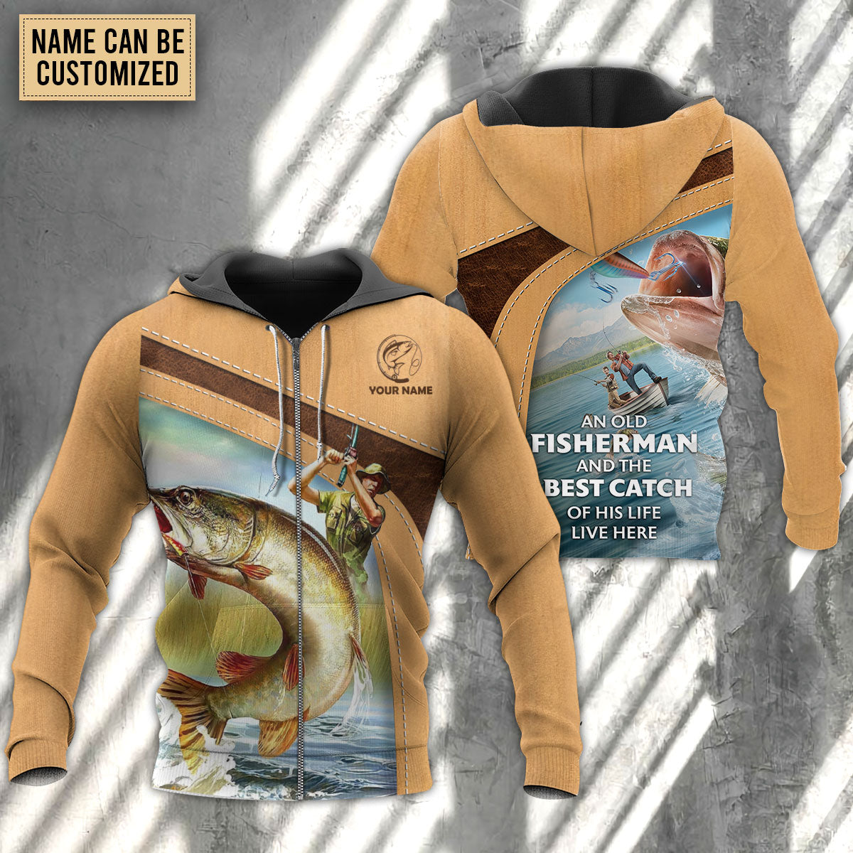 Old Fisherman Best Catch Personalized Hoodie For Everyday Streetwear Seasonal Travel And Gift Giving