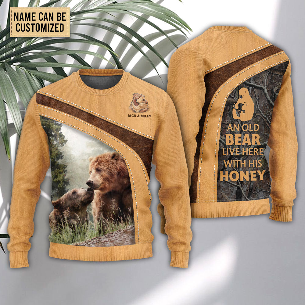 Old Bear Honey Sweater For Casual Styling Weekend Outings And Creative Gift Giving