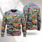 Hippie Van Colorful Peace Sweater For Festival Adventures Vacations And Relaxed Daily Styling