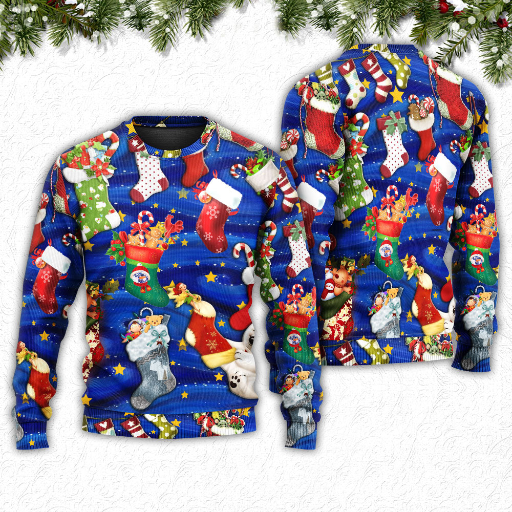 Christmas Socks Tree Seasons Of Joy Sweater For Holiday Parties Family Gatherings And Seasonal Gift Giving