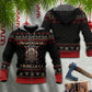 Black Red Viking Valhalla Christmas Hoodie For Festive Days Casual Adventures And Thoughtful Seasonal Gifting
