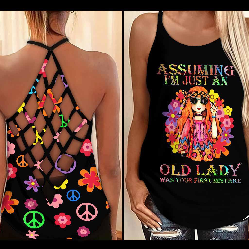 Hippie Soul Color Peaceful Hollow Tank Top For Fitness Training And Travel