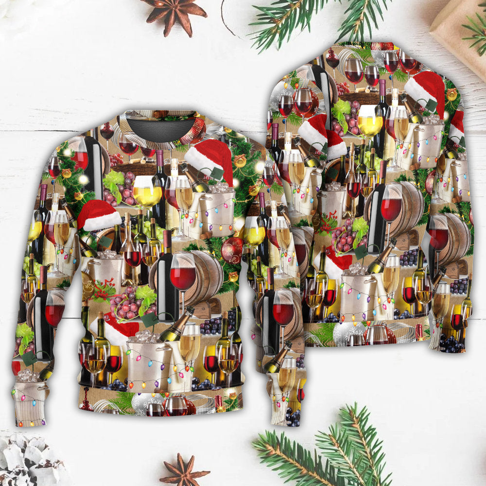 Christmas Wine Night Cozy Holiday Sweater For Holiday Parties Family Gatherings And Seasonal Gift Giving