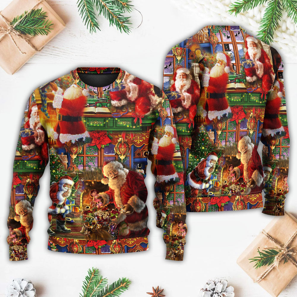 Christmas Santa Claus Merry Xmas Sweater For Festive Parties Family Photos And Comfortable Seasonal Wear