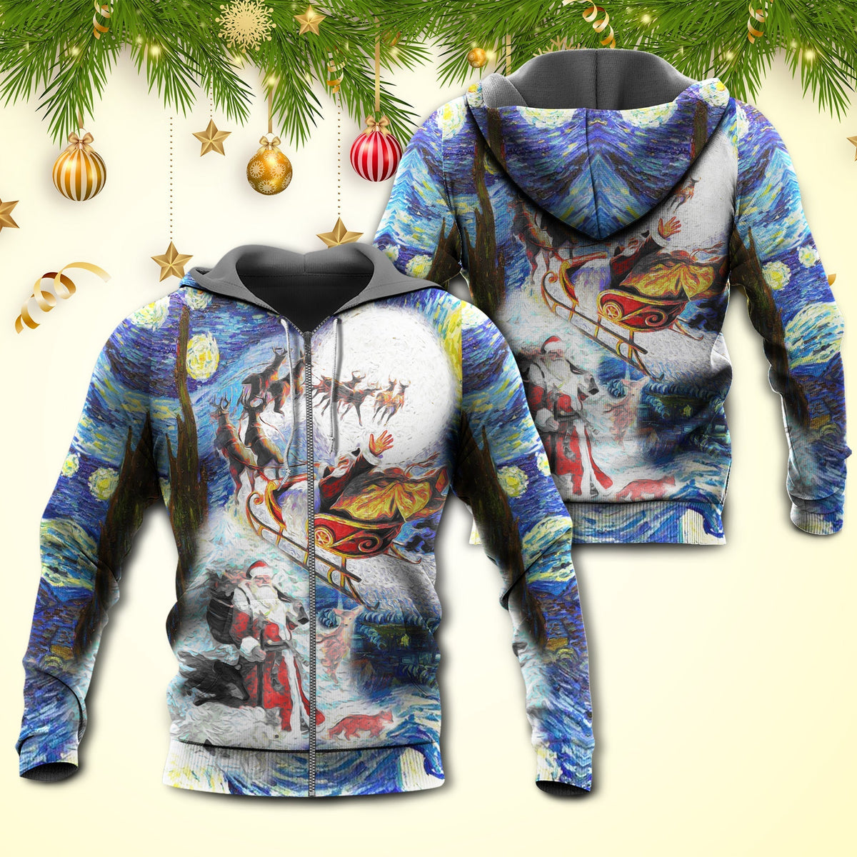 Christmas Friendly Winter Animals Hoodie For Festive Streetwear Winter Outings And Christmas Celebrations