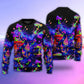 Hippie Mushroom Galaxy Neon Sweater For Colorful Outfits Weekend Events And Thoughtful Gift Giving