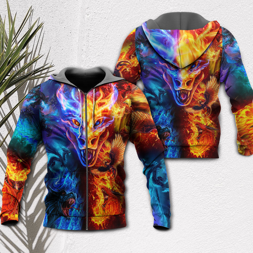Dragon Fire Water Power Hoodie For Mythical Adventures Weekend Outings And Thoughtful Gifting