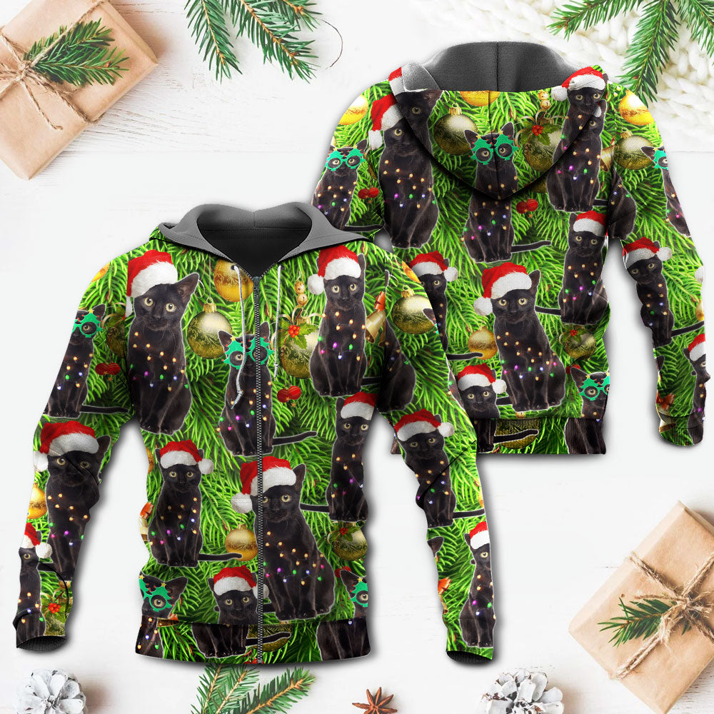Black Cat Christmas Hoodie For Holiday Gatherings Winter Travel And Seasonal Gifting