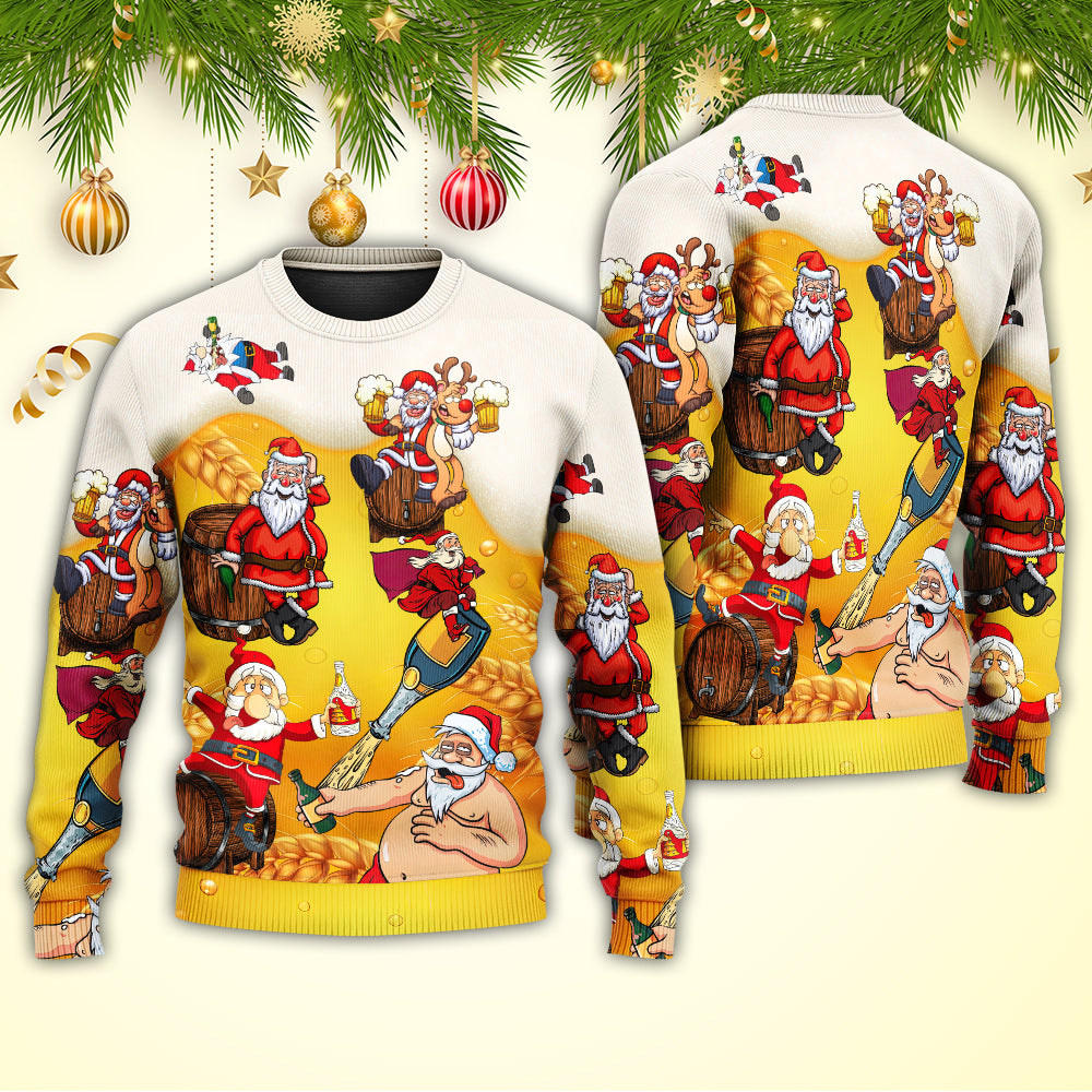 Christmas Santa Holiday Fun Sweater For Winter Celebrations Family Events And Relaxed Seasonal Styling