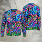 Hippie Octopus Colorful Tie Dye Sweater For Festival Adventures Vacations And Relaxed Daily Styling