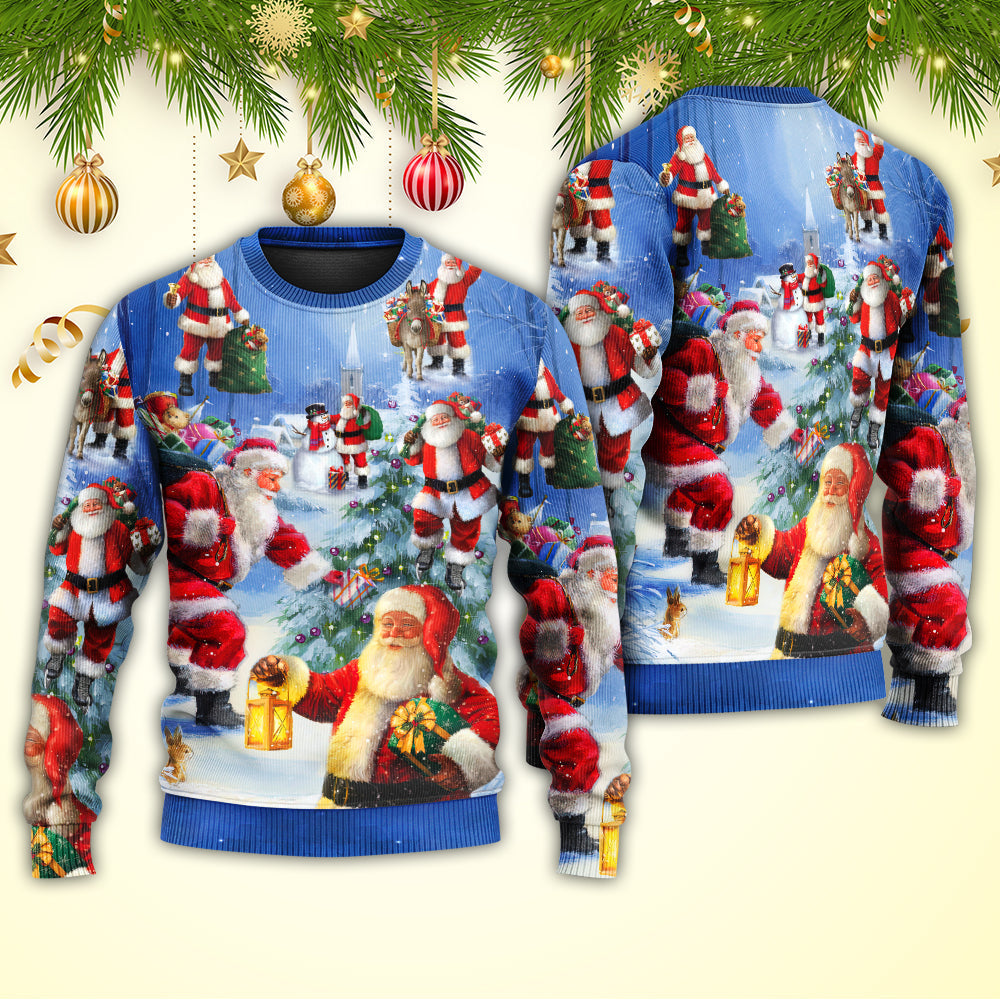 Christmas Santa Is Coming Story Night Sweater For Seasonal Parties Cozy Gatherings And Thoughtful Holiday Gifts