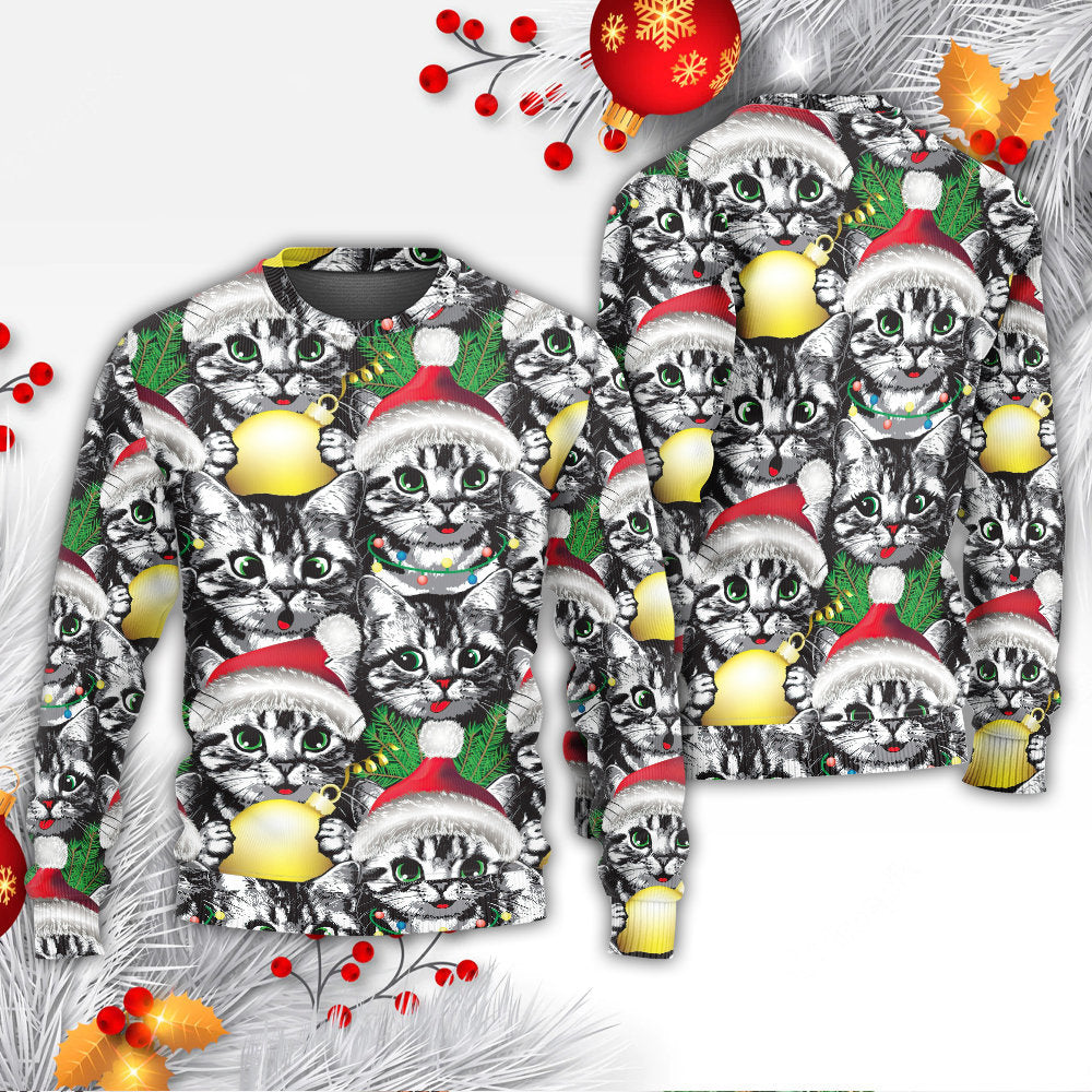Christmas Meowy Xmas Cat Sweater For Seasonal Parties Cozy Gatherings And Thoughtful Holiday Gifts