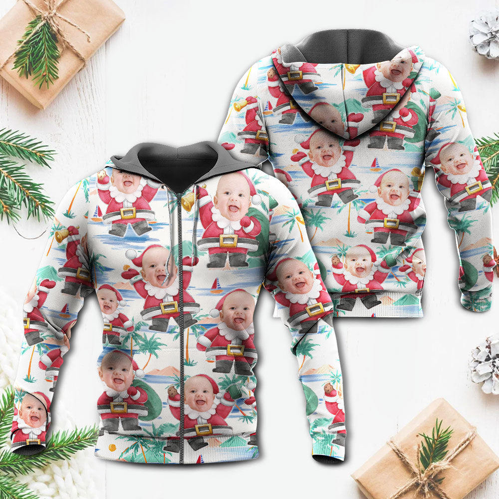 Christmas Santa Summer Beach Hoodie For Festive Days Casual Adventures And Thoughtful Seasonal Gifting