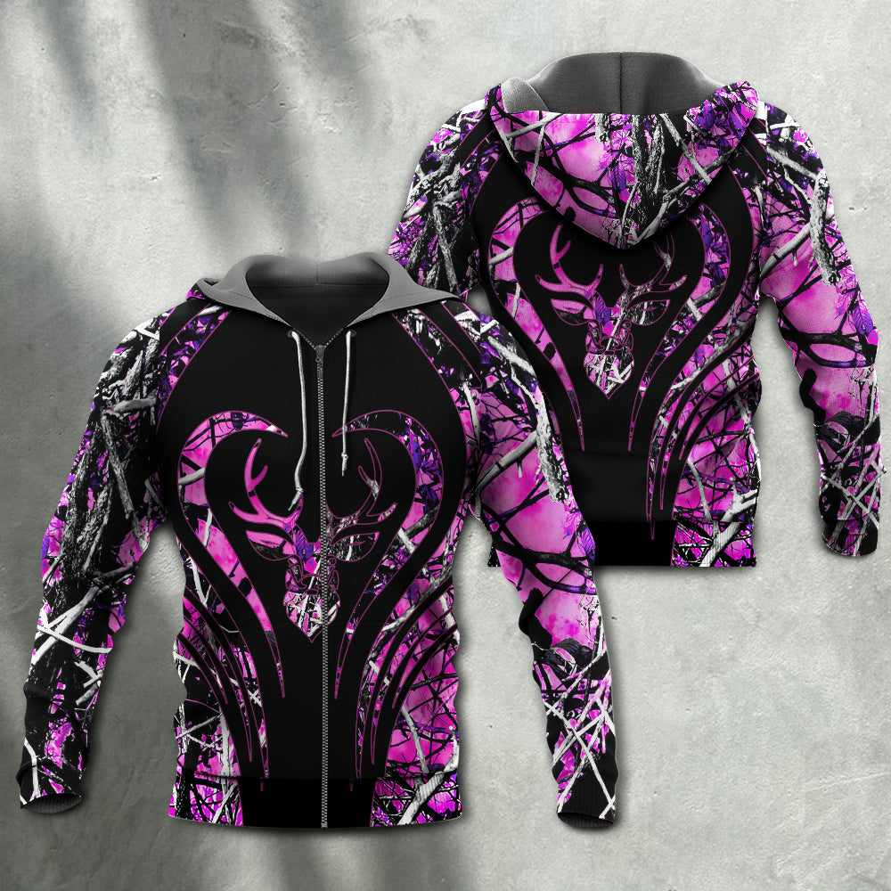 Pink Hunting Girl Camouflage Deer Hoodie For Country Outings Camping Travel And Thoughtful Gifting