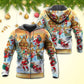 Christmas Santa Town Coming Hoodie For Christmas Gatherings Outdoor Trips And Relaxed Seasonal Style