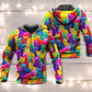 Funny Colorful Cats Hoodie For Casual Outfits Outdoor Trips And Comfortable Layering