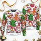 Christmas Santa Cutie Snowman Gingerbread Sweater For Holiday Travel Winter Outings And Cheerful Gift Giving