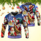 Funny Santa Rooftop Hoodie For Winter Streetwear Christmas Travel And Seasonal Home Gatherings